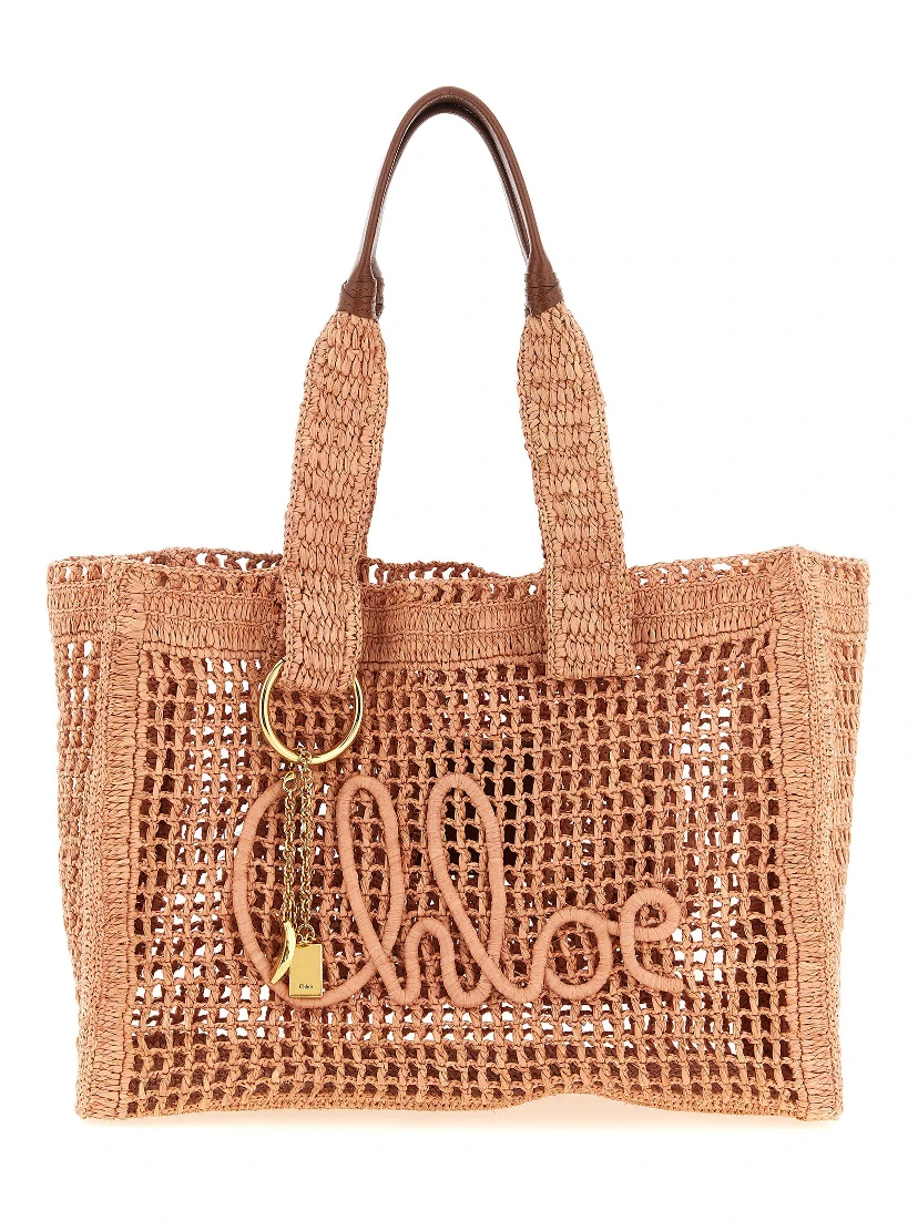 Multicolor Raffia Tote Bag
