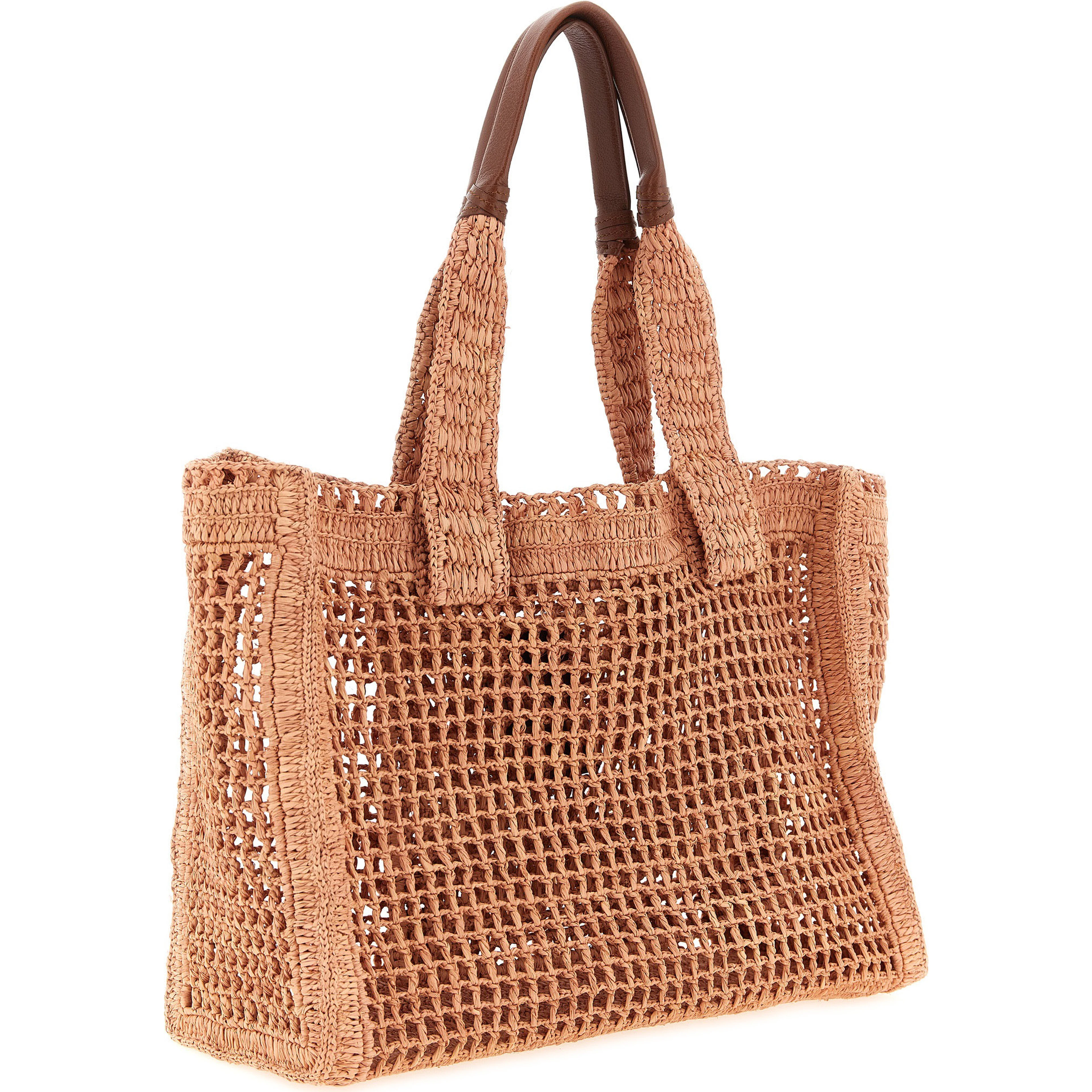 Multicolor Raffia Tote Bag