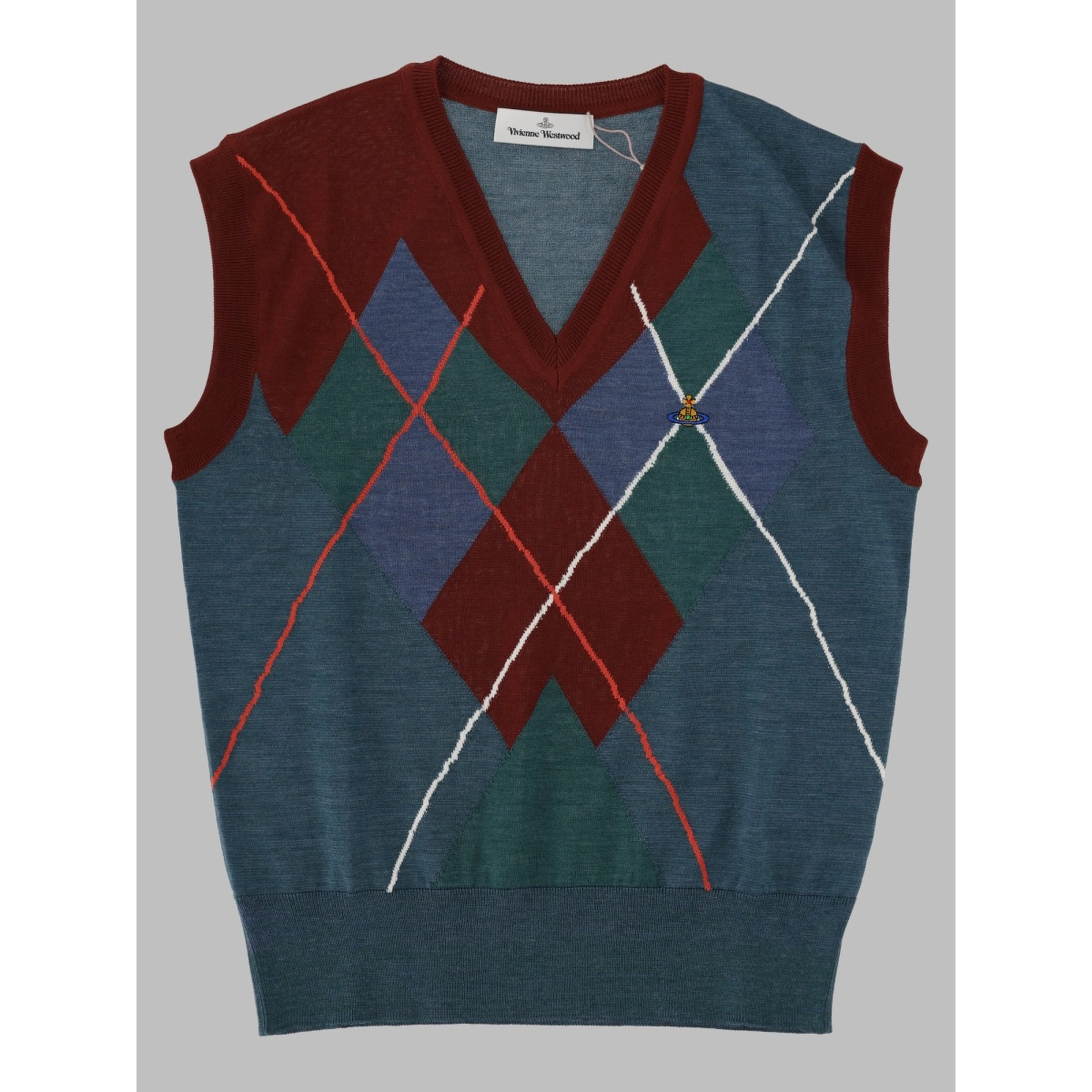Gilet "Argyle" in Lana