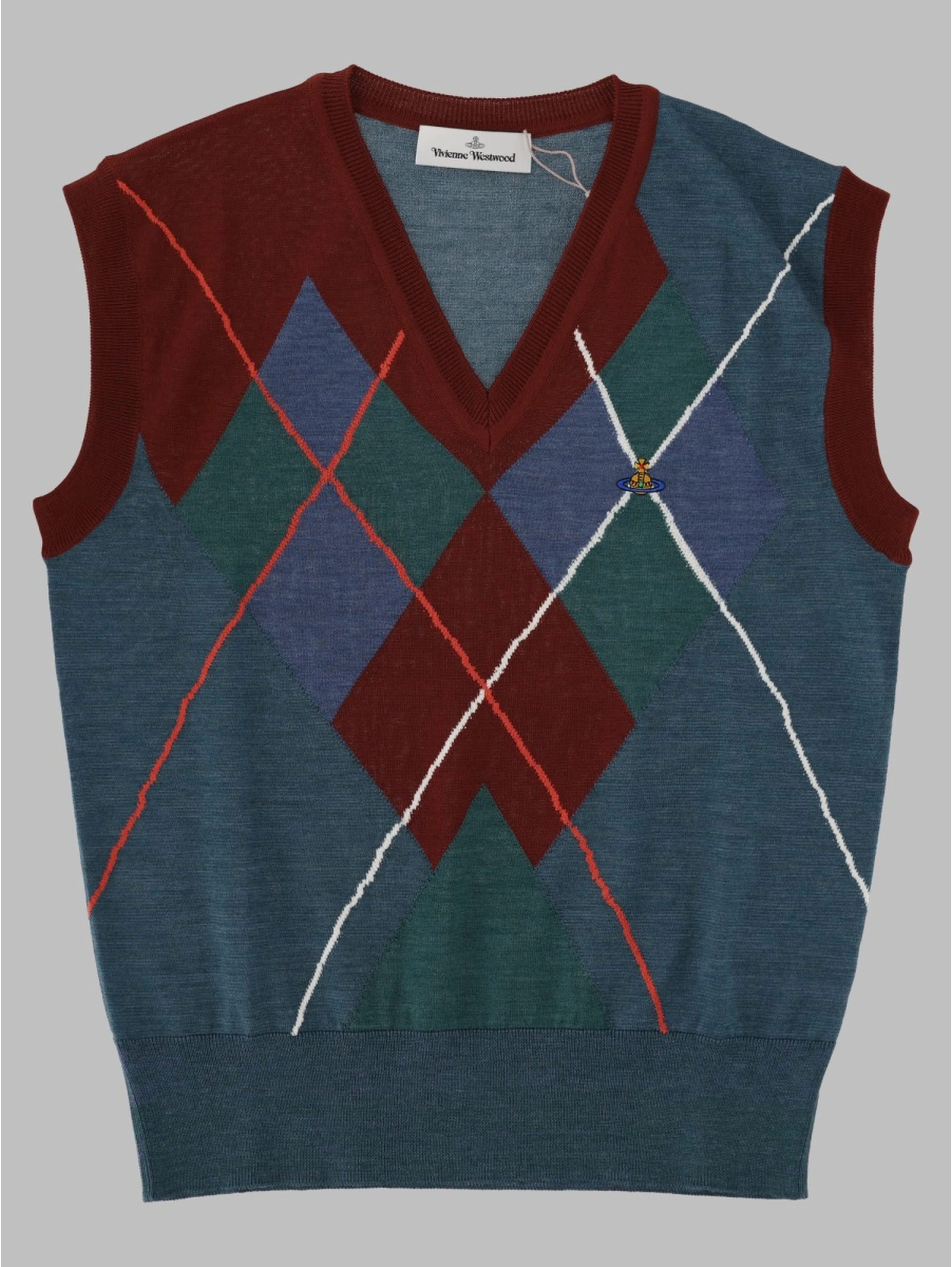 Gilet "Argyle" in Lana