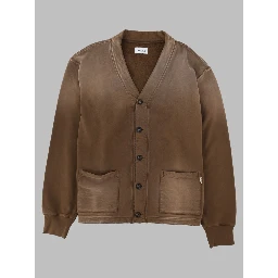 Cardigan In Felpa Effetto "Destroyed"