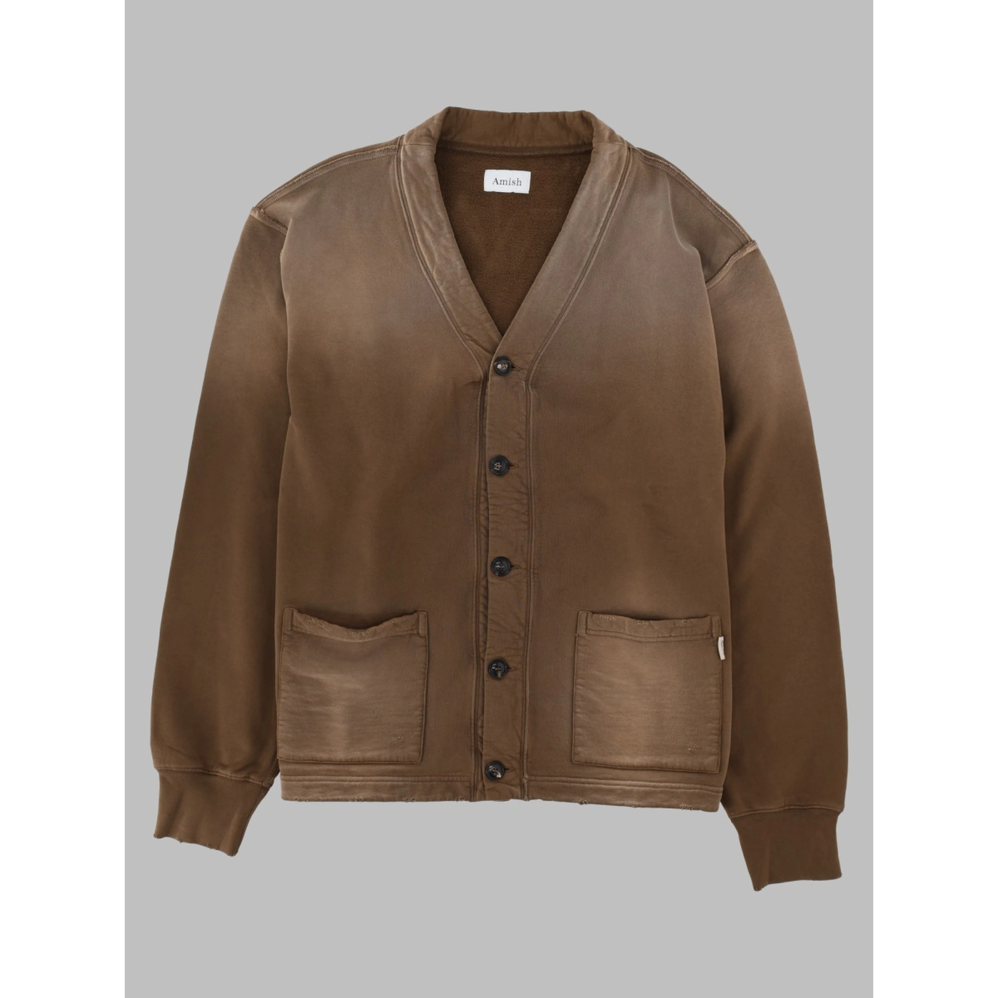 Cardigan In Felpa Effetto "Destroyed"