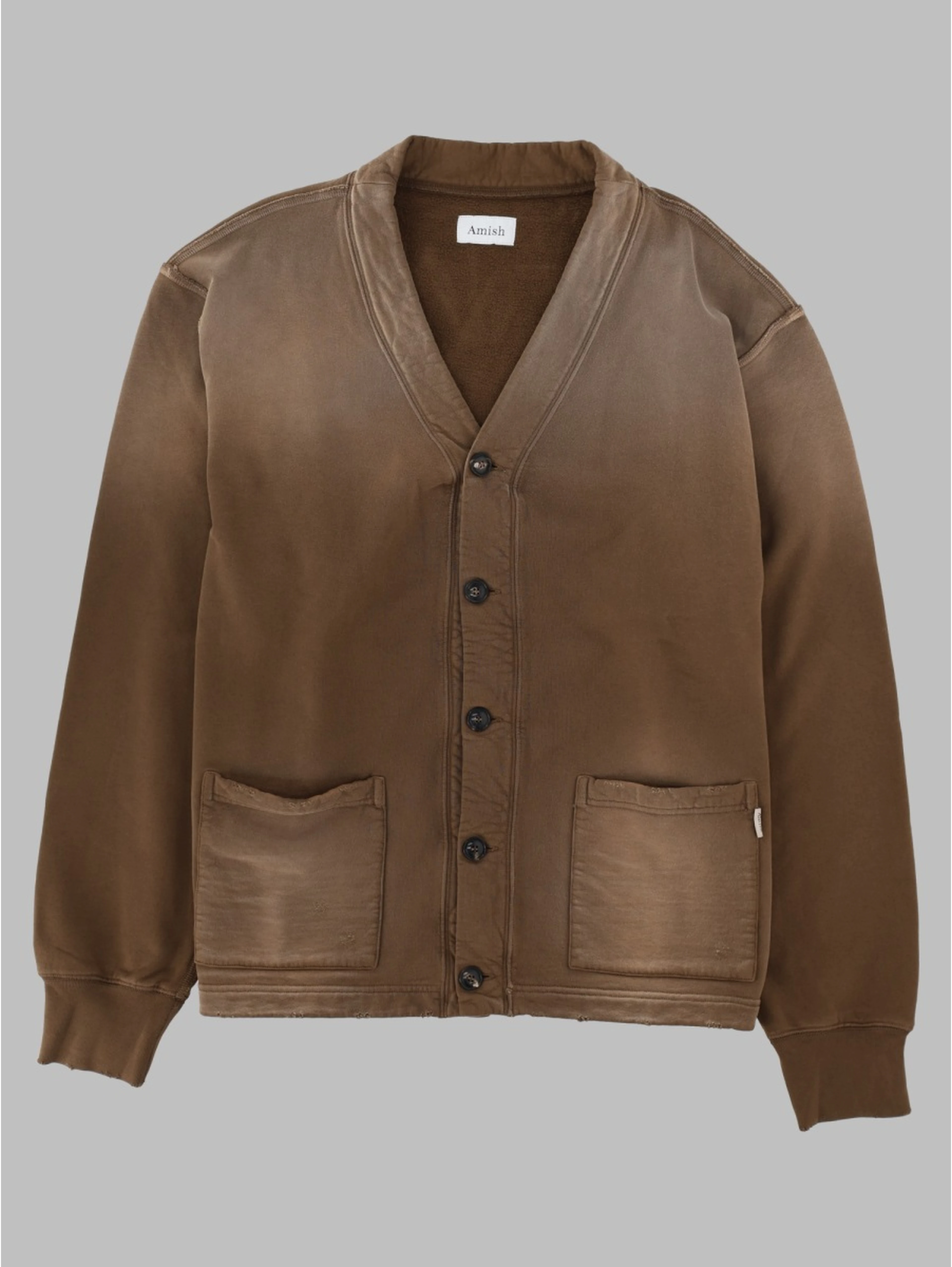 Cardigan In Felpa Effetto "Destroyed"