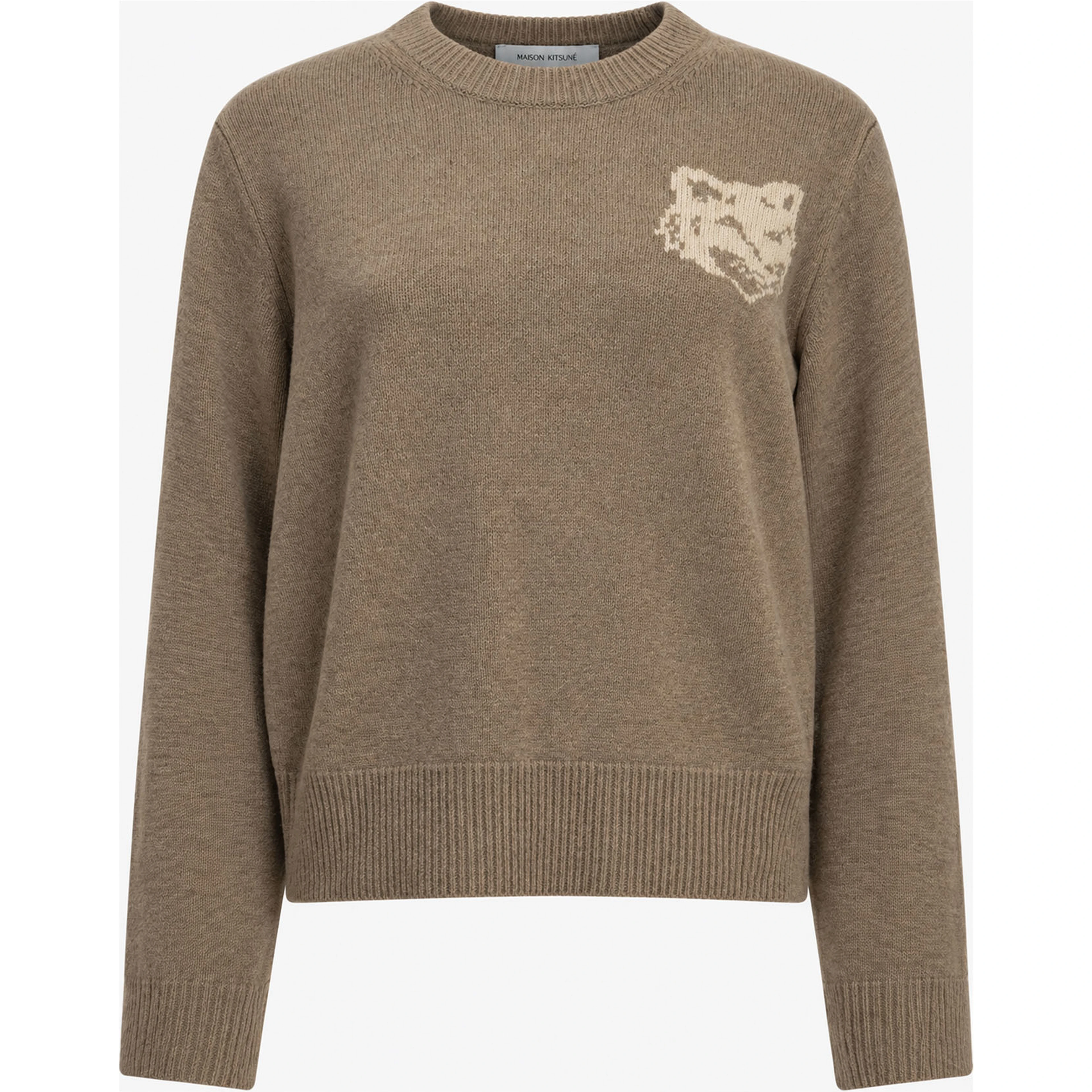 "Fox Head" Crew-Neck Sweater