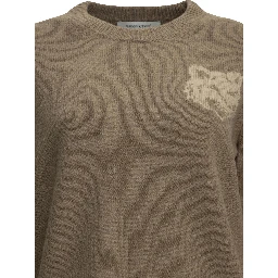 "Fox Head" Crew-Neck Sweater