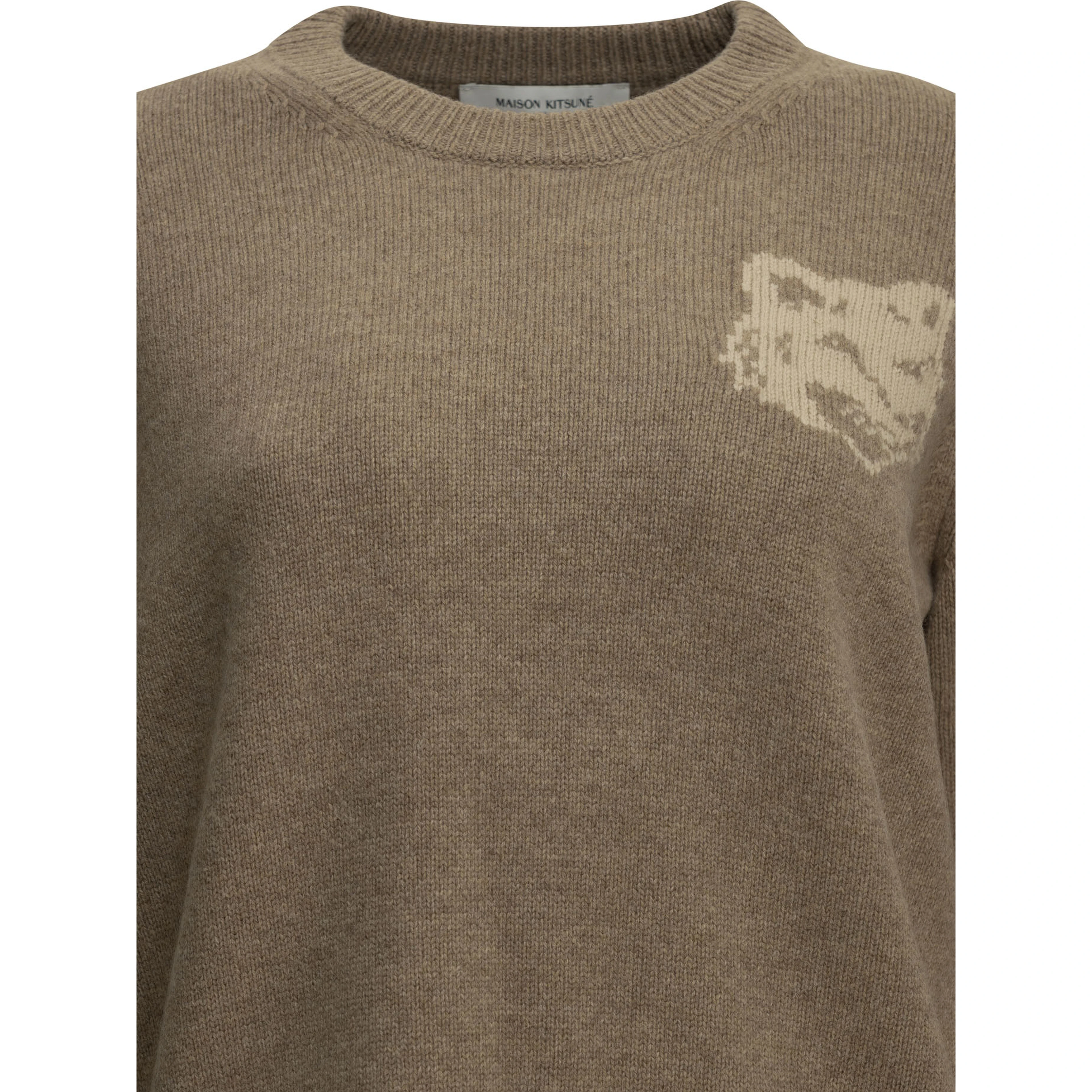 "Fox Head" Crew-Neck Sweater