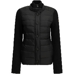 Padded wool cardigan