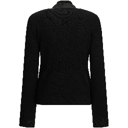 Padded wool cardigan
