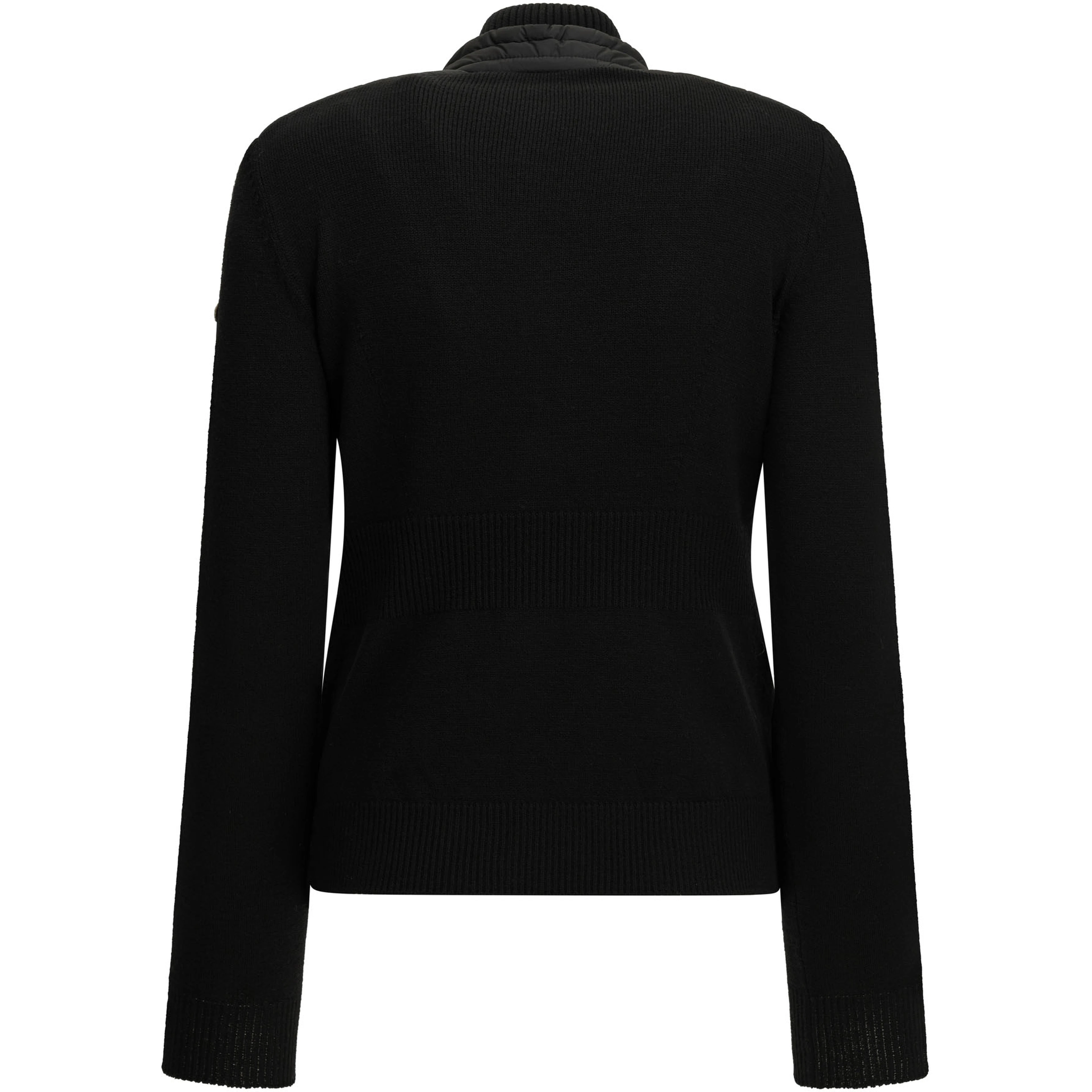Padded wool cardigan