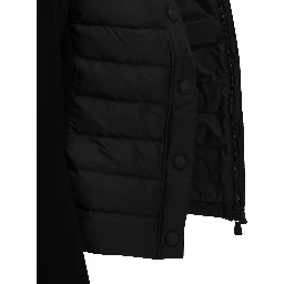 Padded wool cardigan