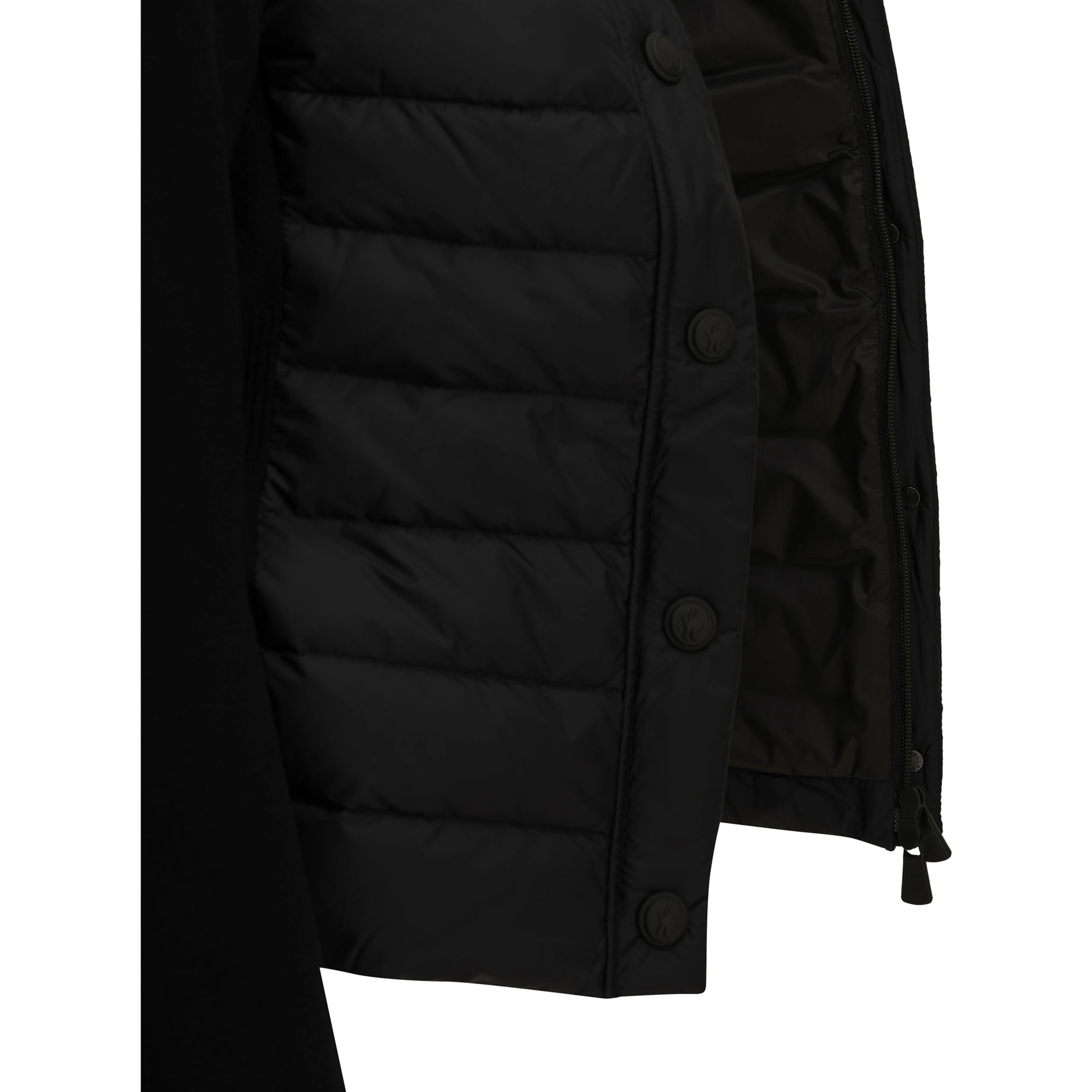 Padded wool cardigan