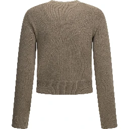 Crew-neck sweater made of wool and cashmere
