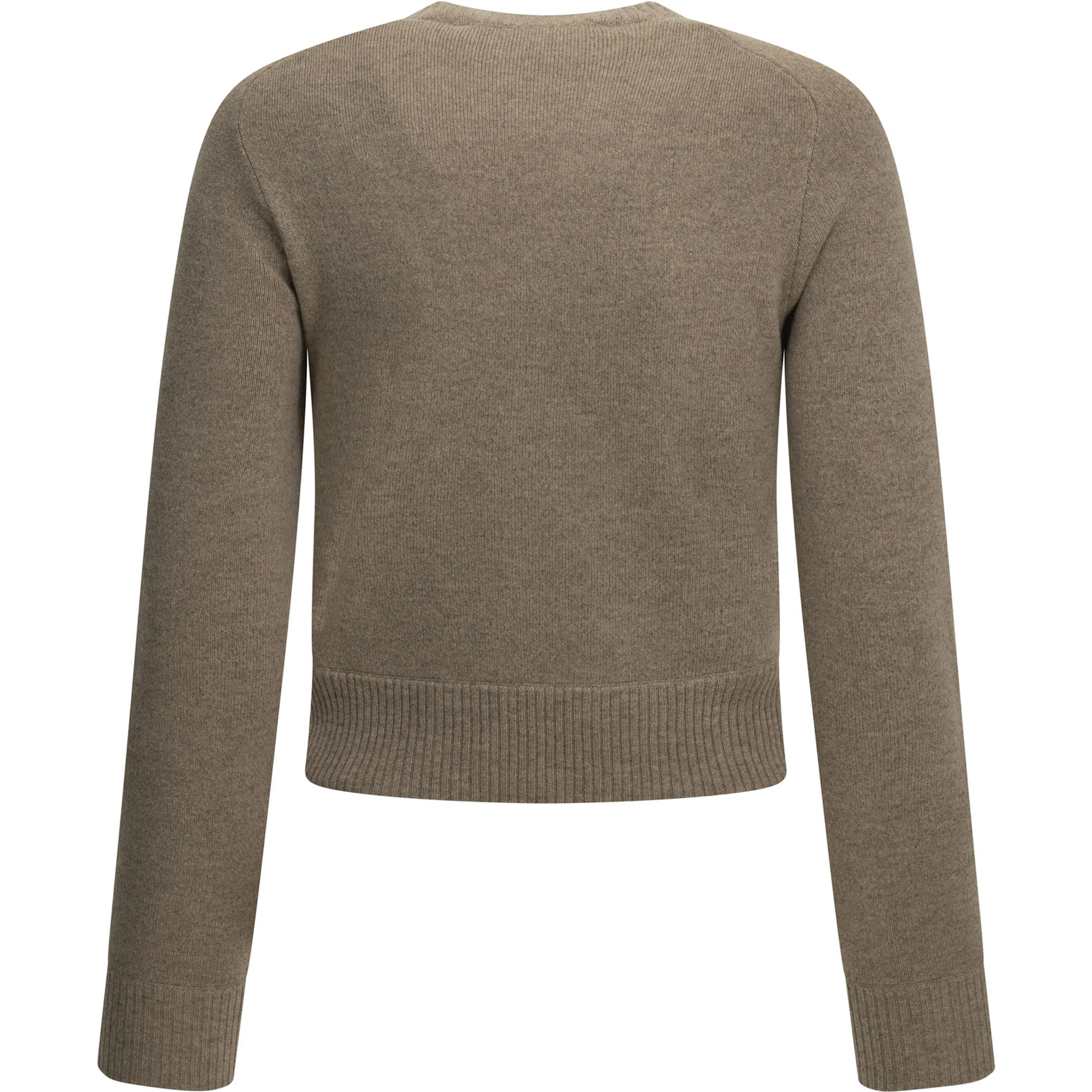 Crew-neck sweater made of wool and cashmere