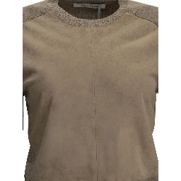 Crew-neck sweater made of wool and cashmere