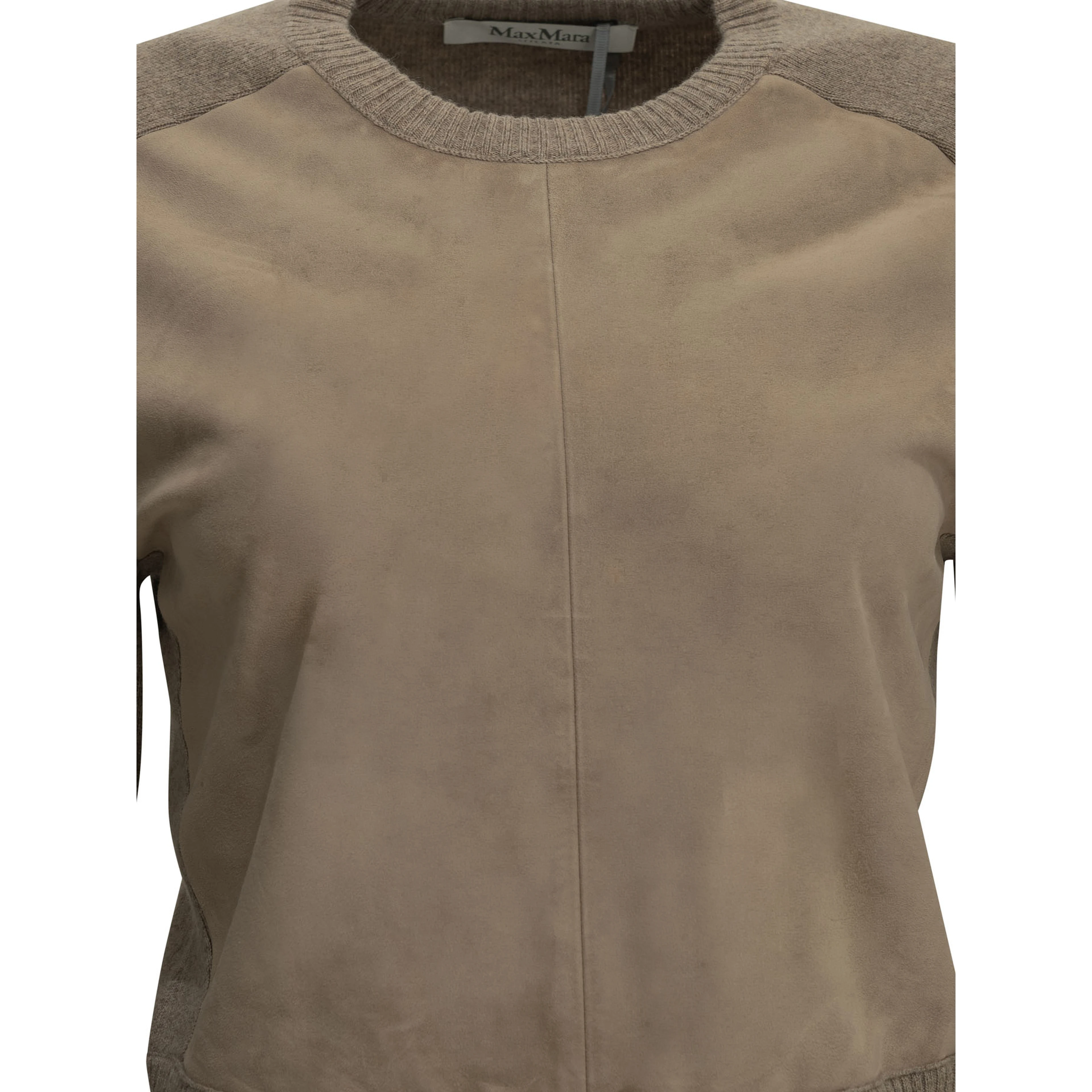 Crew-neck sweater made of wool and cashmere