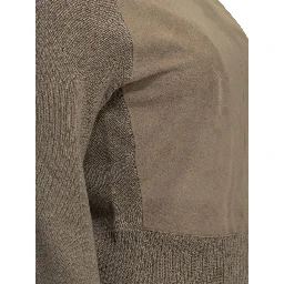 Crew-neck sweater made of wool and cashmere