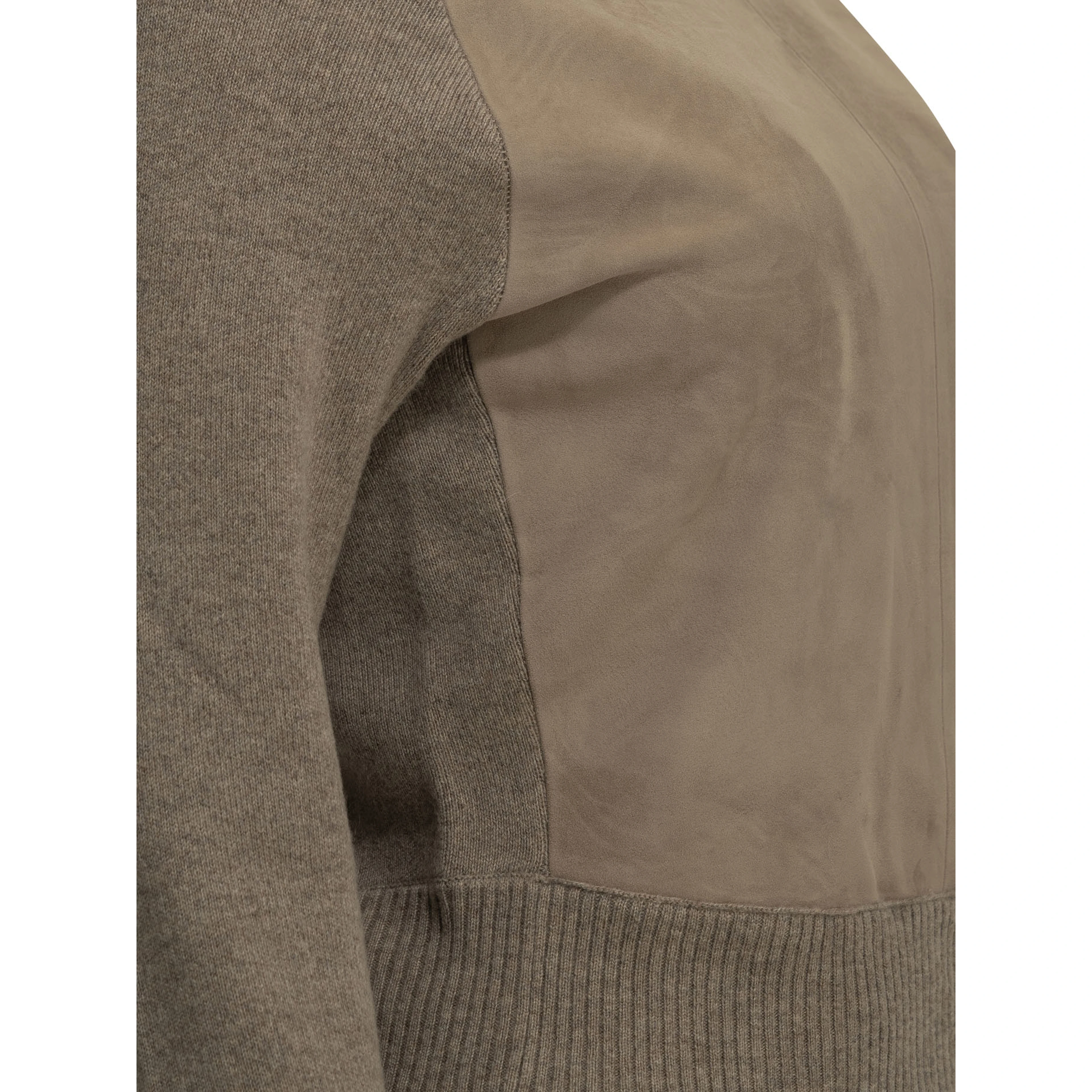 Crew-neck sweater made of wool and cashmere