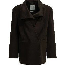 Short virgin wool coat