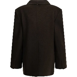 Short virgin wool coat