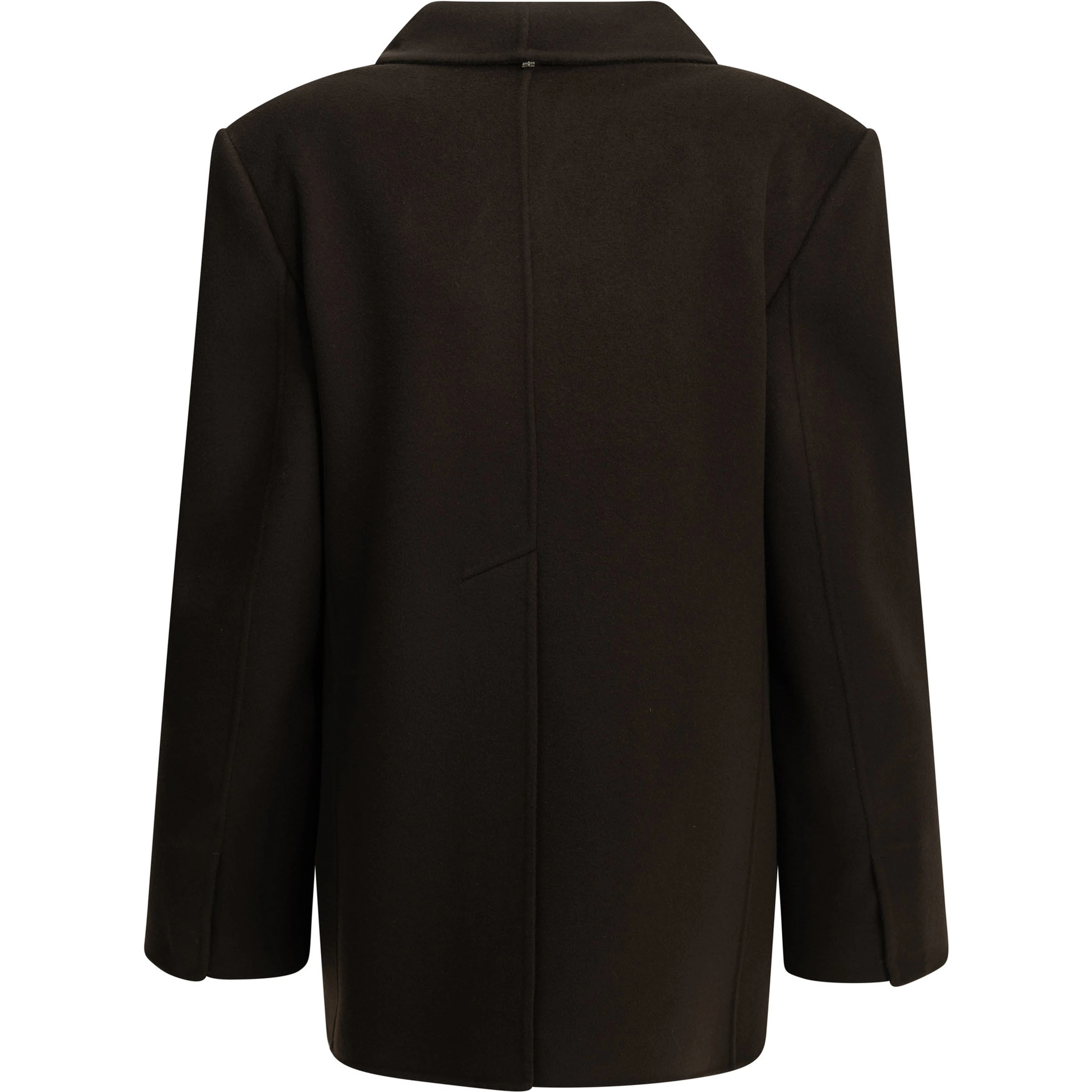 Short virgin wool coat
