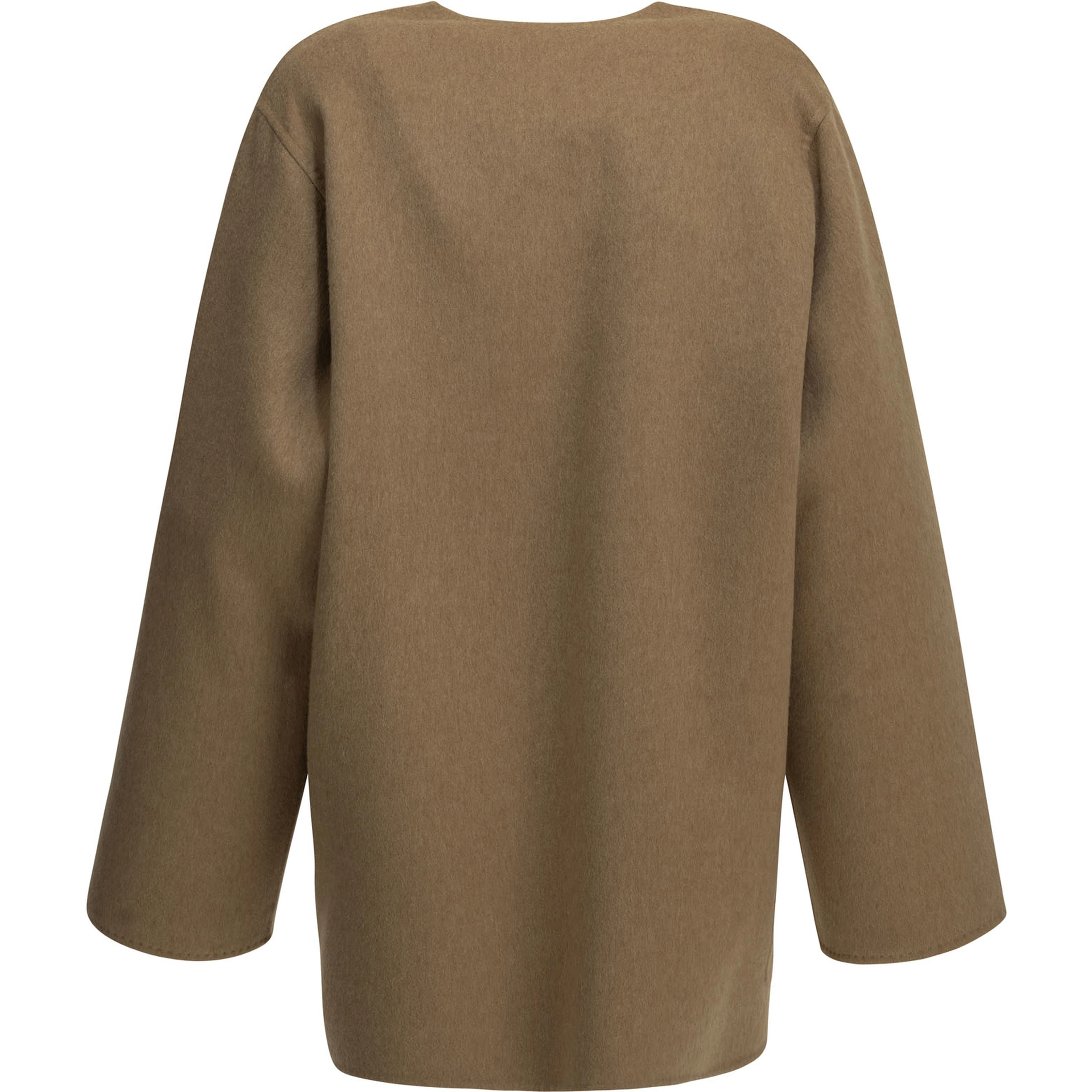Short coat in camel and mohair