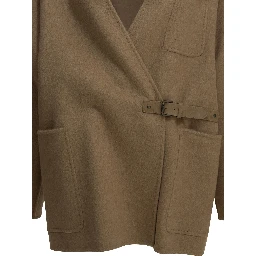Short coat in camel and mohair