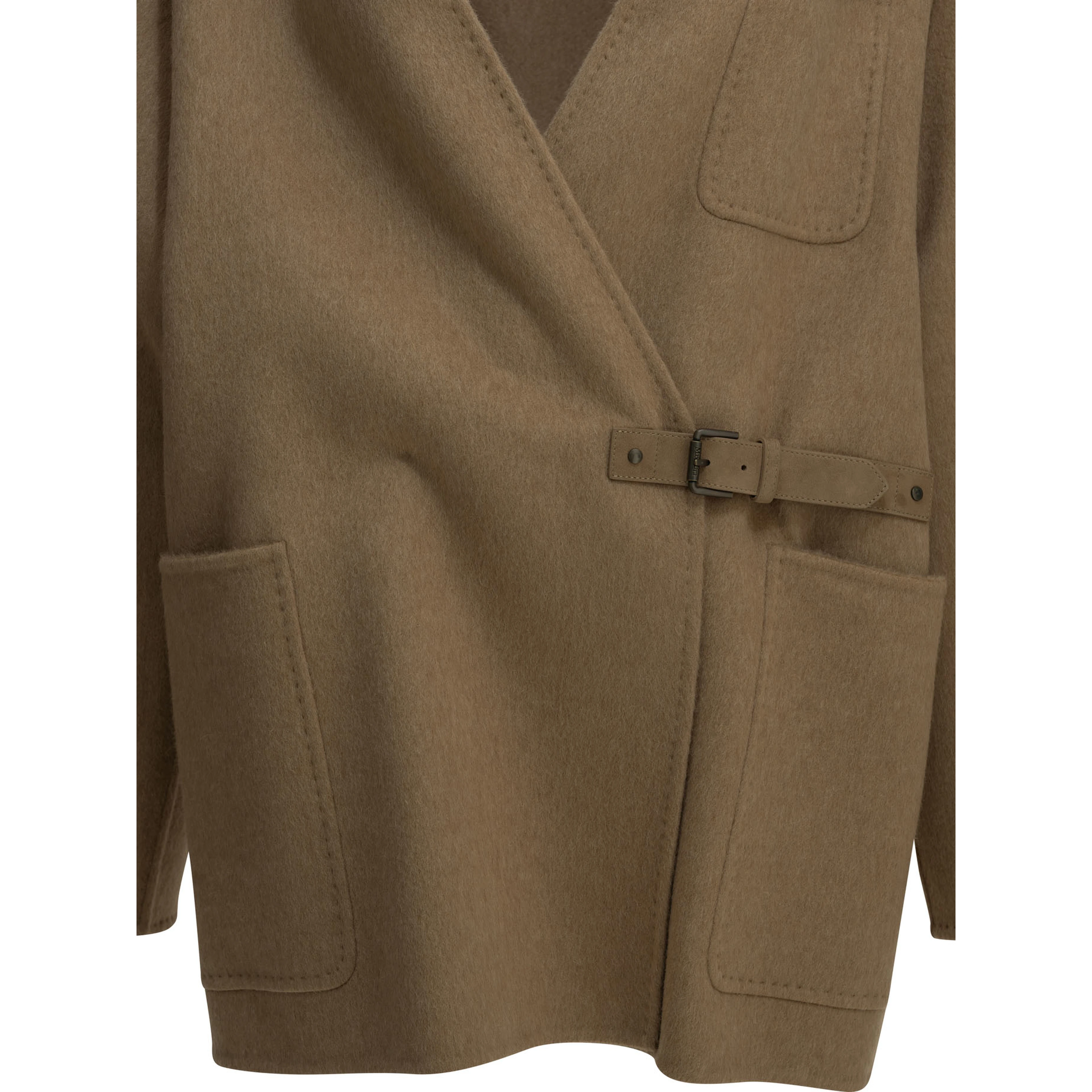 Short coat in camel and mohair