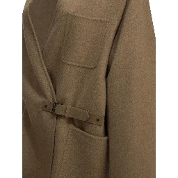 Short coat in camel and mohair