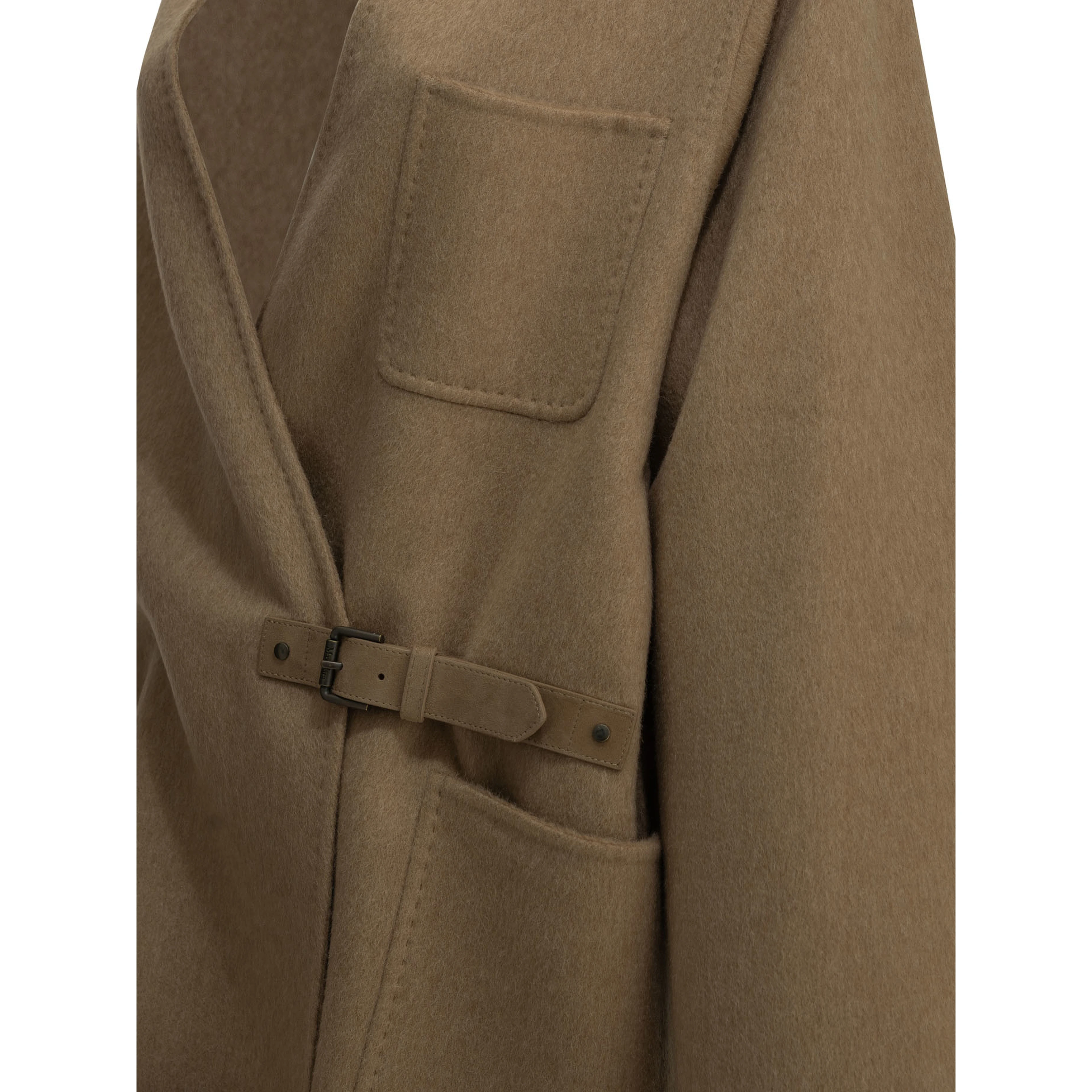 Short coat in camel and mohair