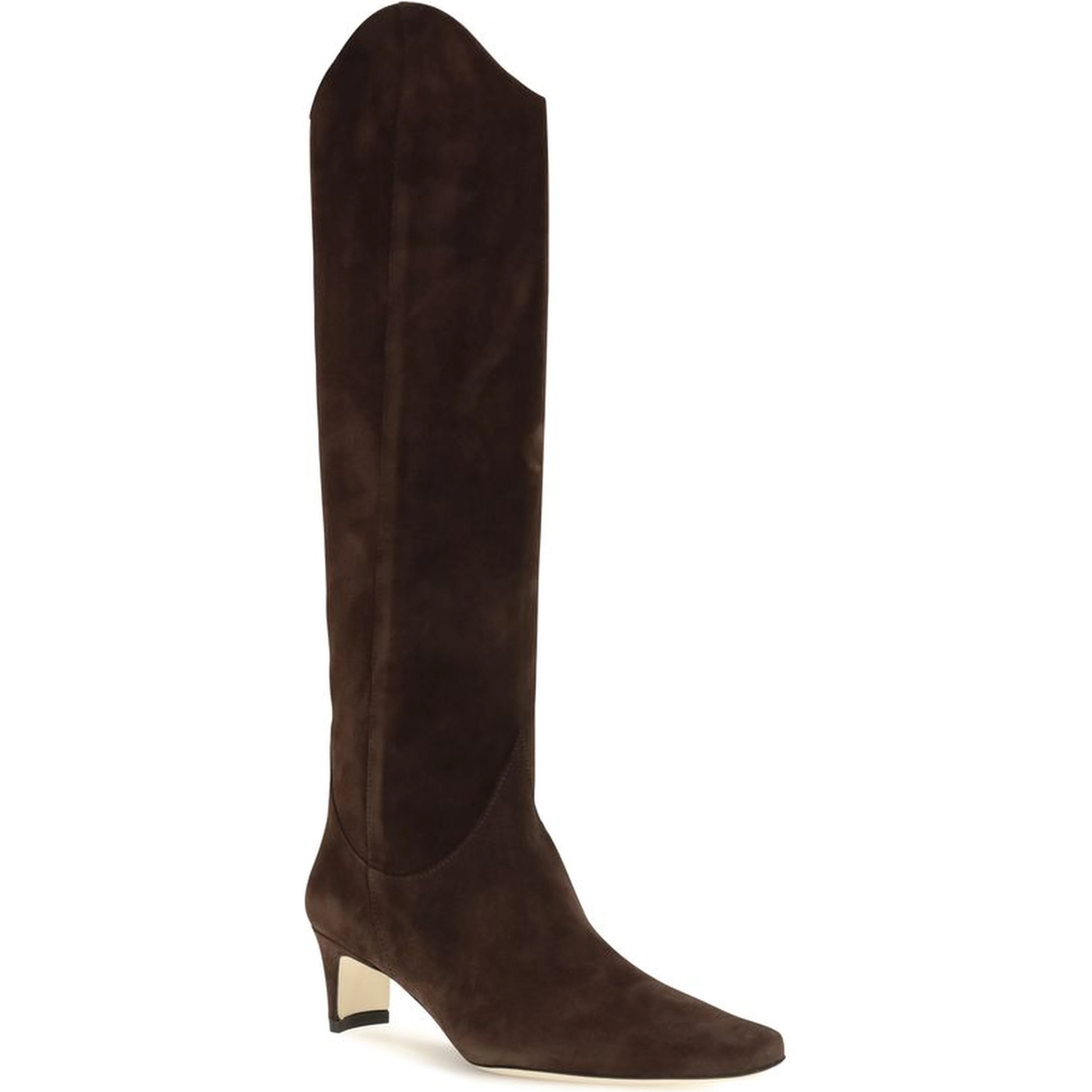 Brown Calf Leather Bos Taurus High Heel Boots