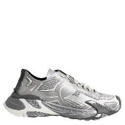 Gray Panelled Low Top Men Sneakers Shoes