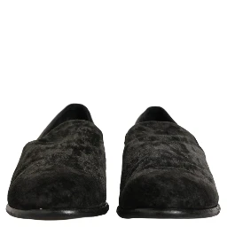 Black Suede Slip On Men Slippers Loafers Shoes