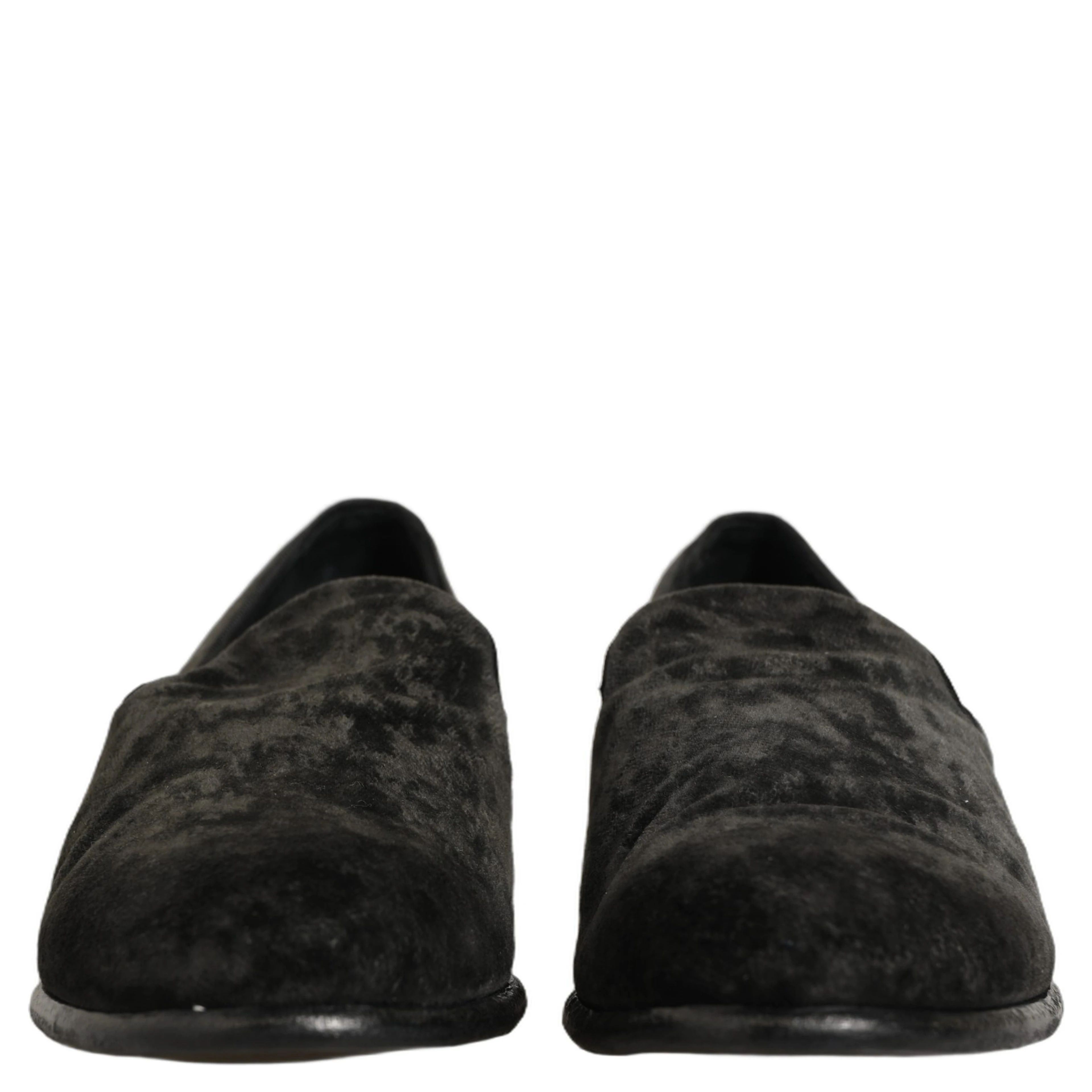Black Suede Slip On Men Slippers Loafers Shoes
