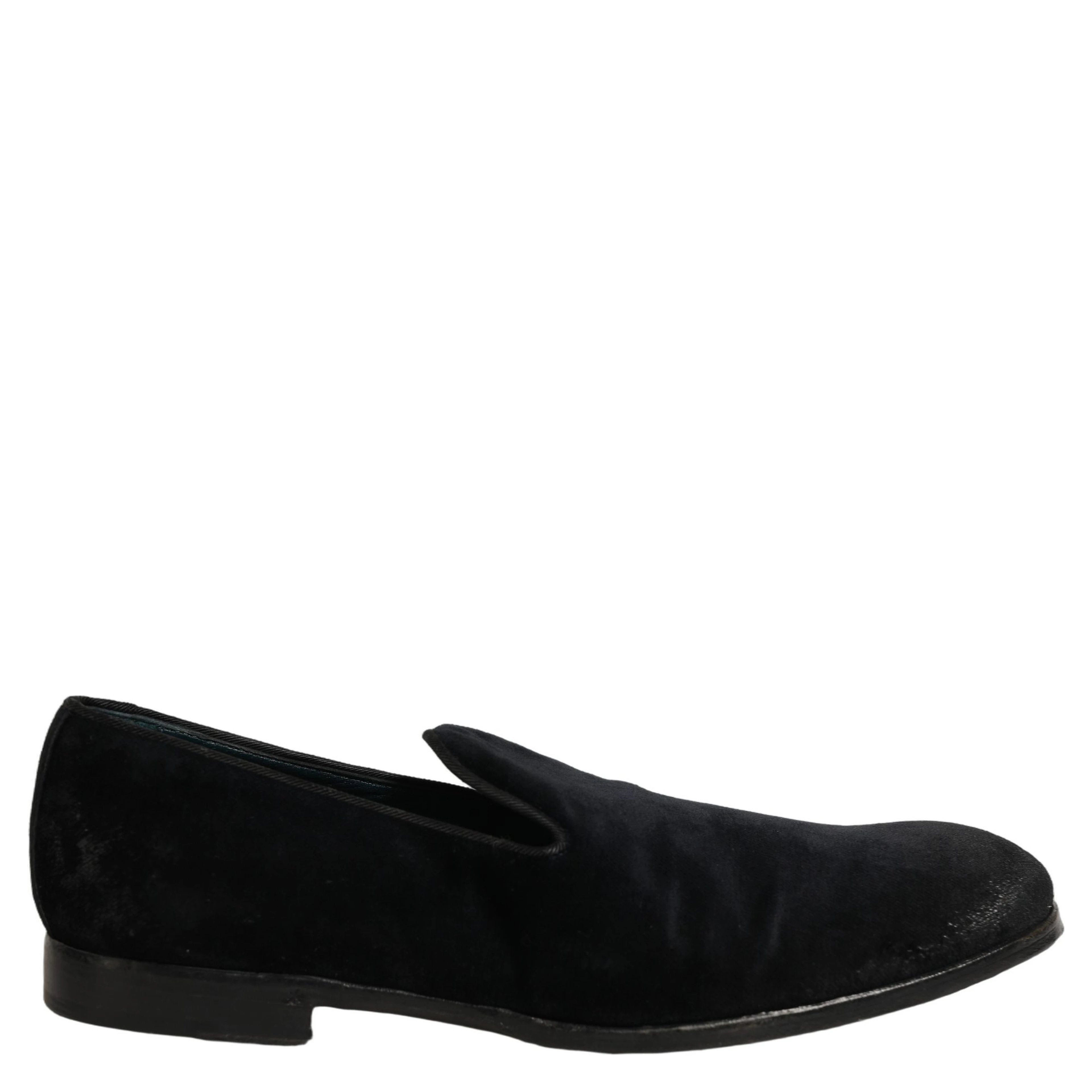 Black Suede Slip On Slippers Loafers Shoes