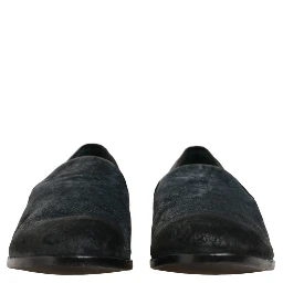 Blue Suede Slip On Men Slippers Loafers Shoes