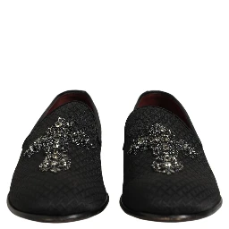 Black Suede Cross Slip On Men Loafers Shoes
