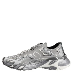 Gray Panelled Low Top Men Sneakers Shoes