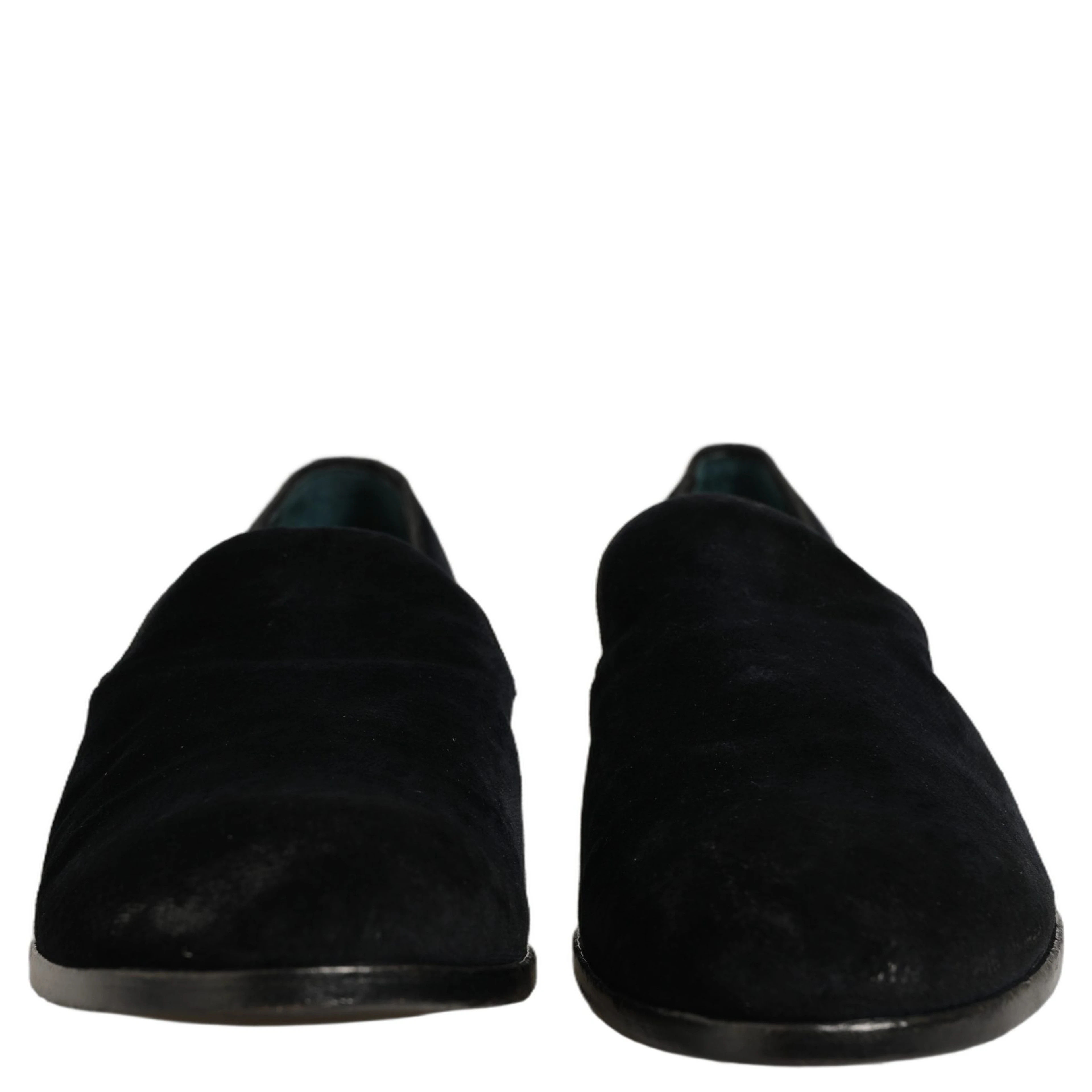 Black Suede Slip On Slippers Loafers Shoes