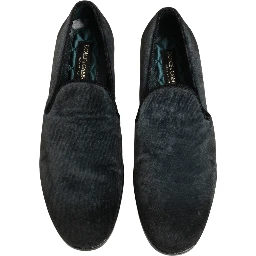Blue Suede Slip On Men Slippers Loafers Shoes