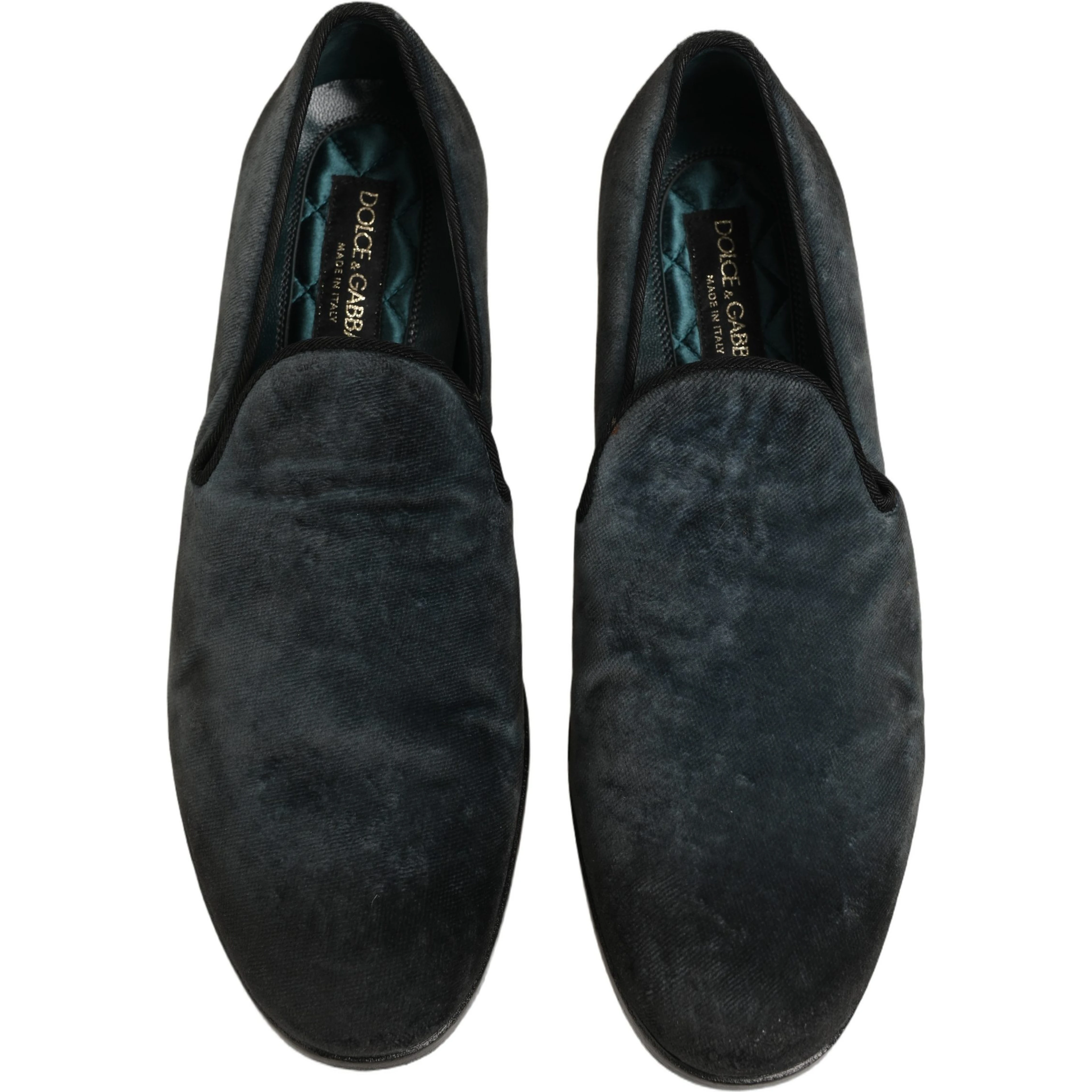 Blue Suede Slip On Men Slippers Loafers Shoes