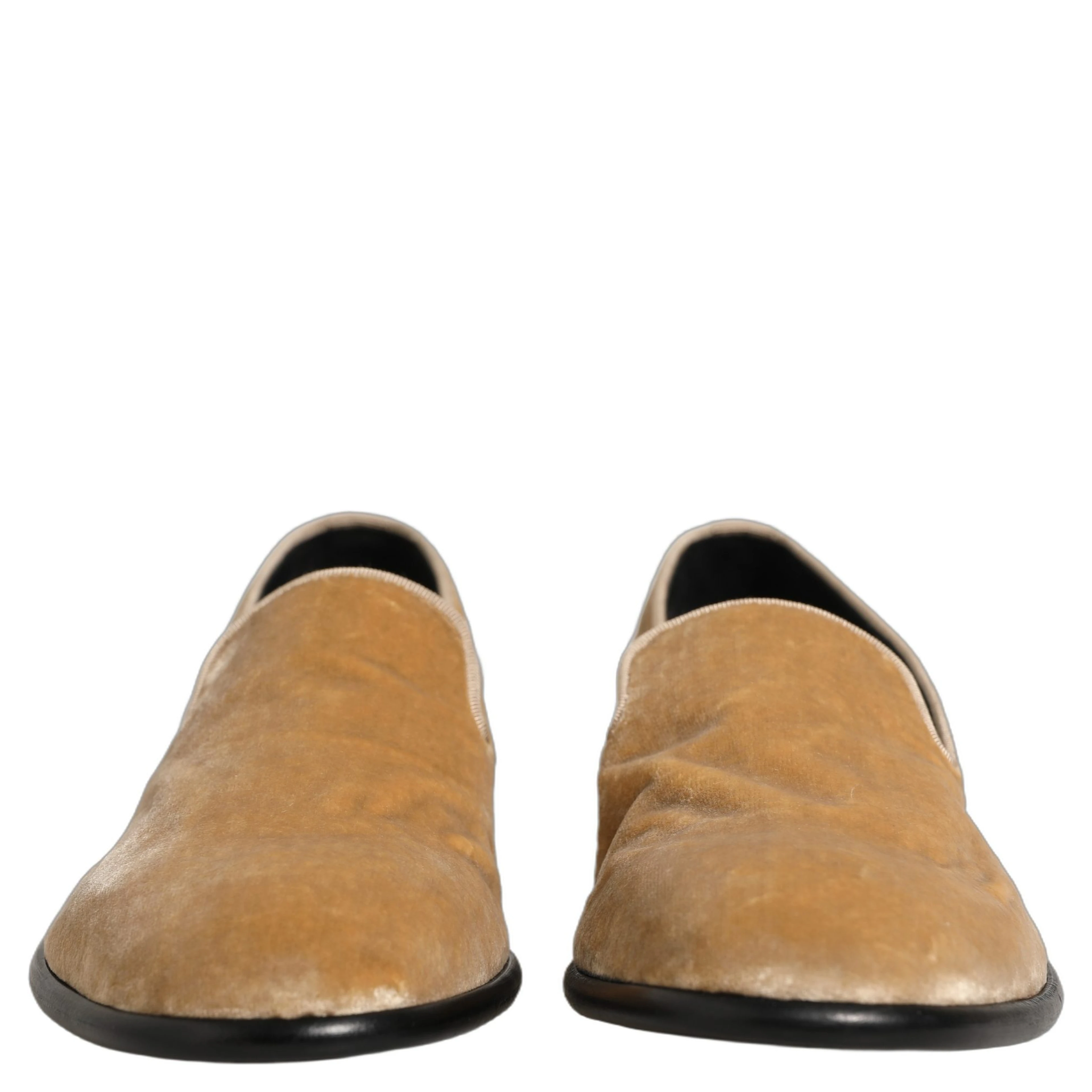 Beige Suede Slip On Slippers Loafers Shoes