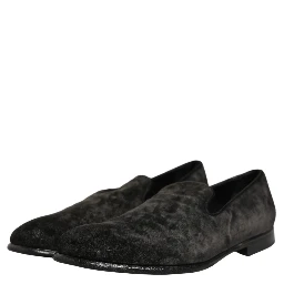 Black Suede Slip On Men Slippers Loafers Shoes