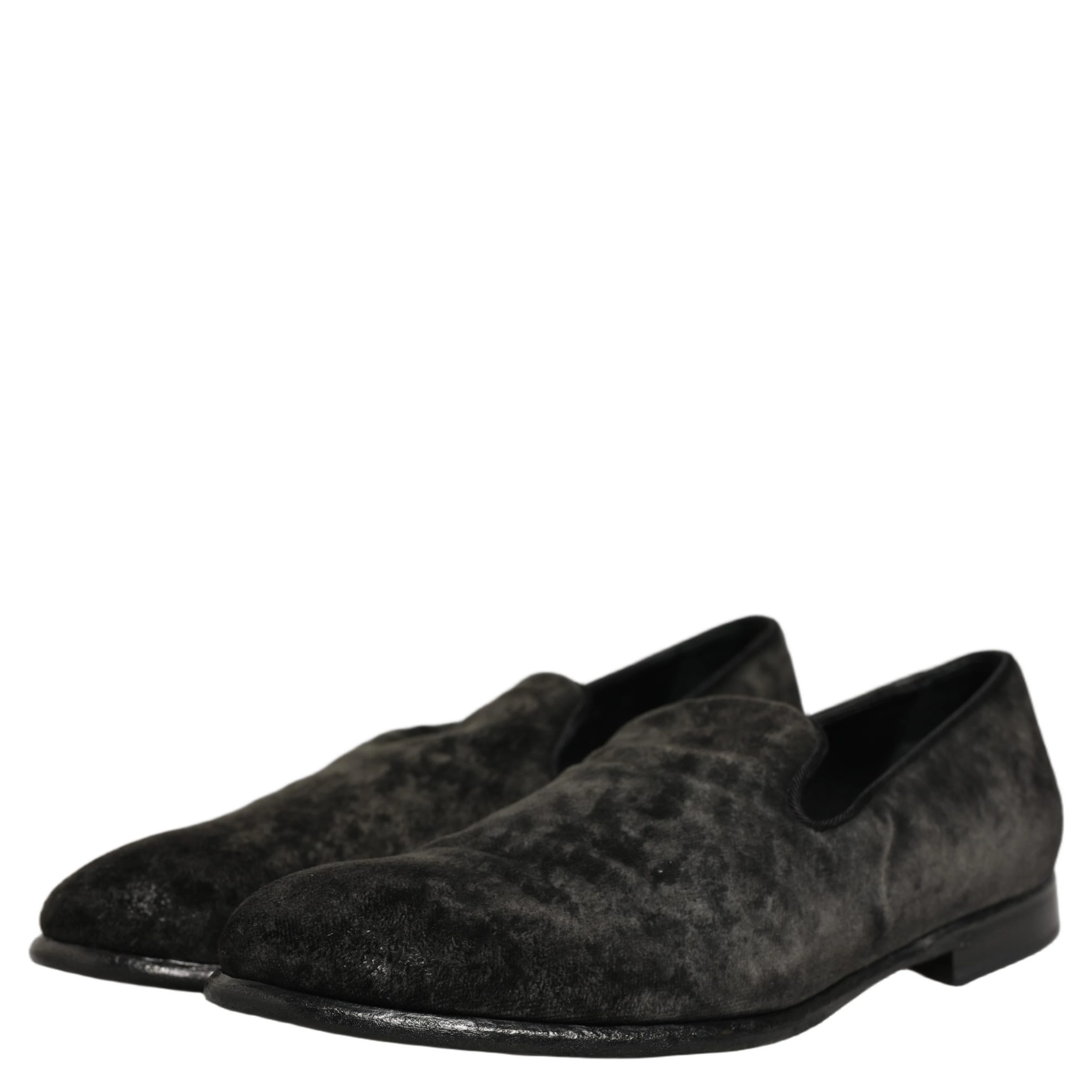 Black Suede Slip On Men Slippers Loafers Shoes