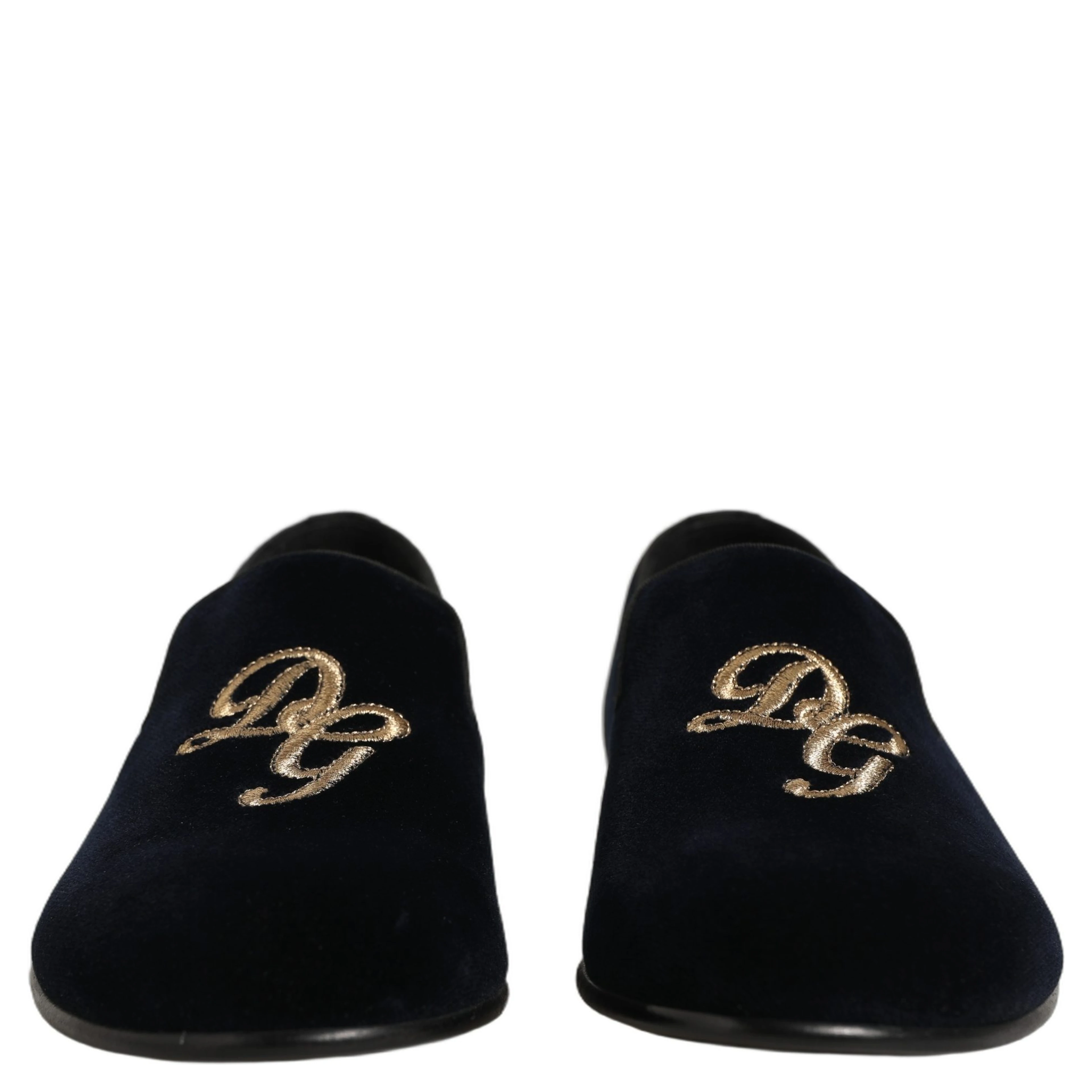 Black Suede DG Logo Slippers Men Loafers Shoes