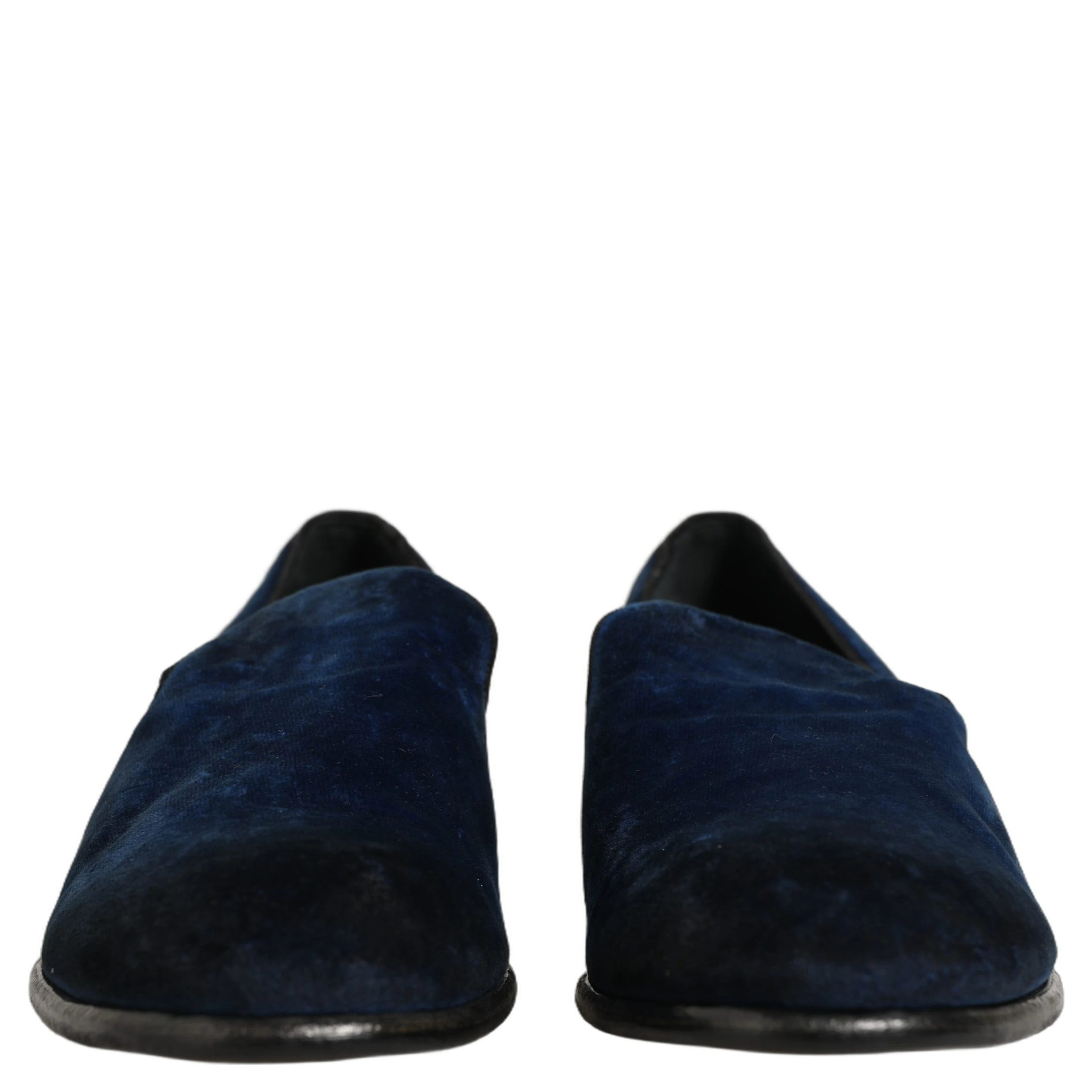 Blue Suede Slip On Men Slippers Loafers Shoes