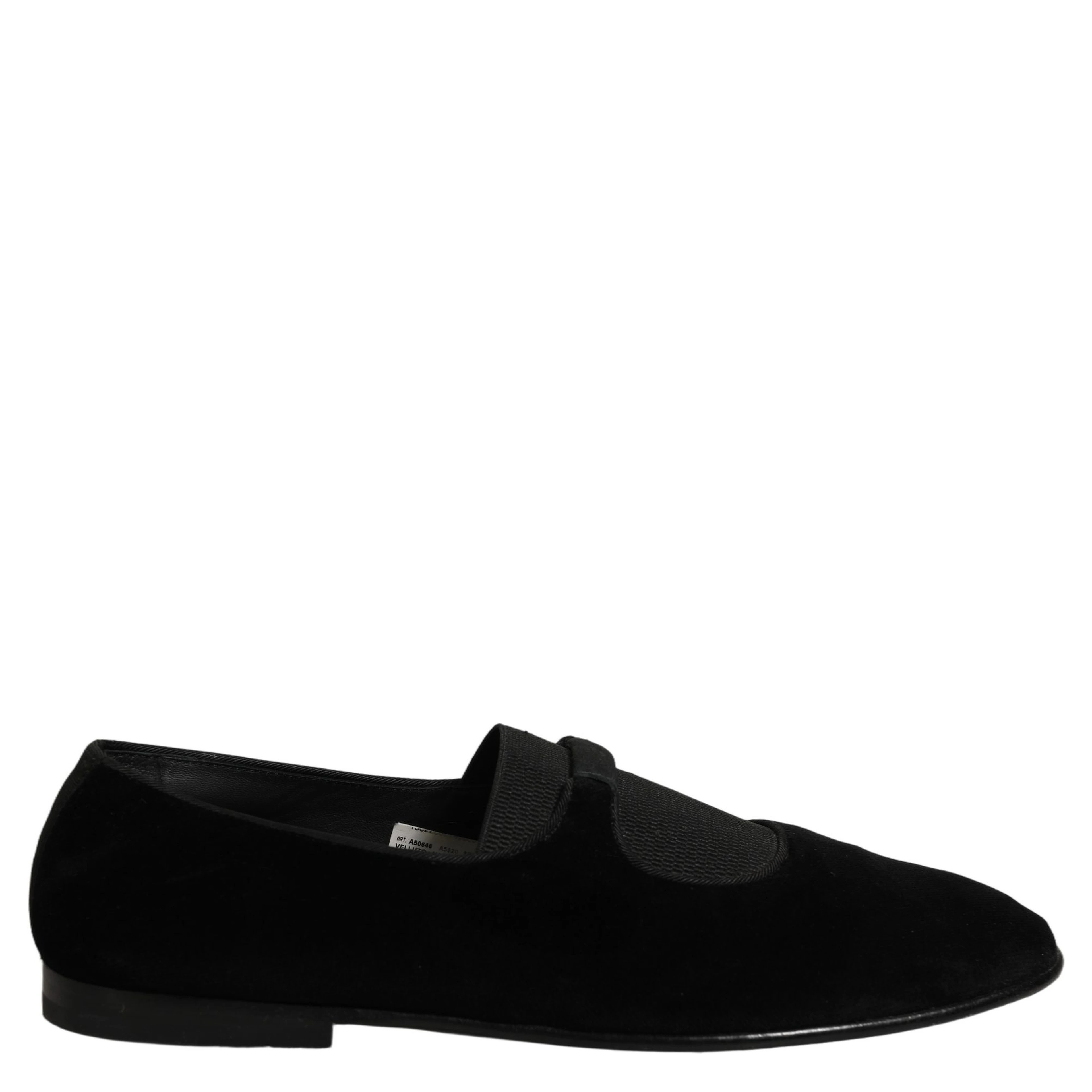 Black Velvet Slip On Slippers Loafers Shoes