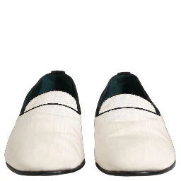 White Velvet Slip On Men Flats Loafers Shoes