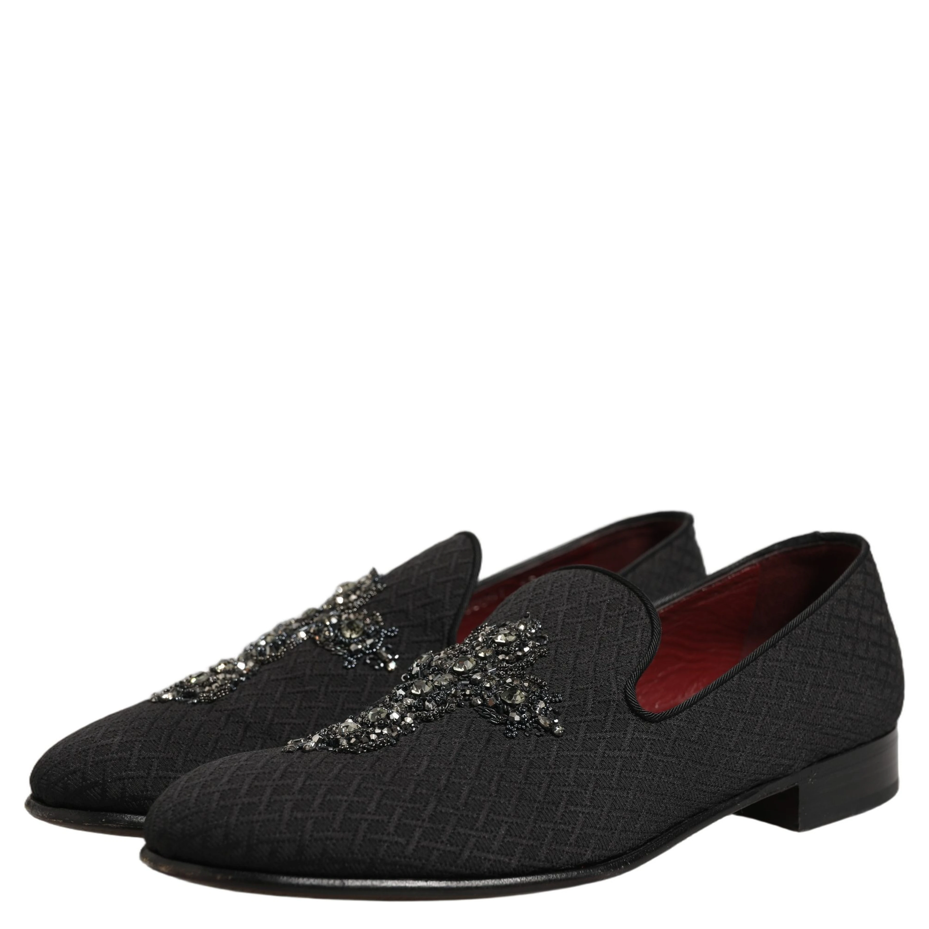 Black Suede Cross Slip On Men Loafers Shoes
