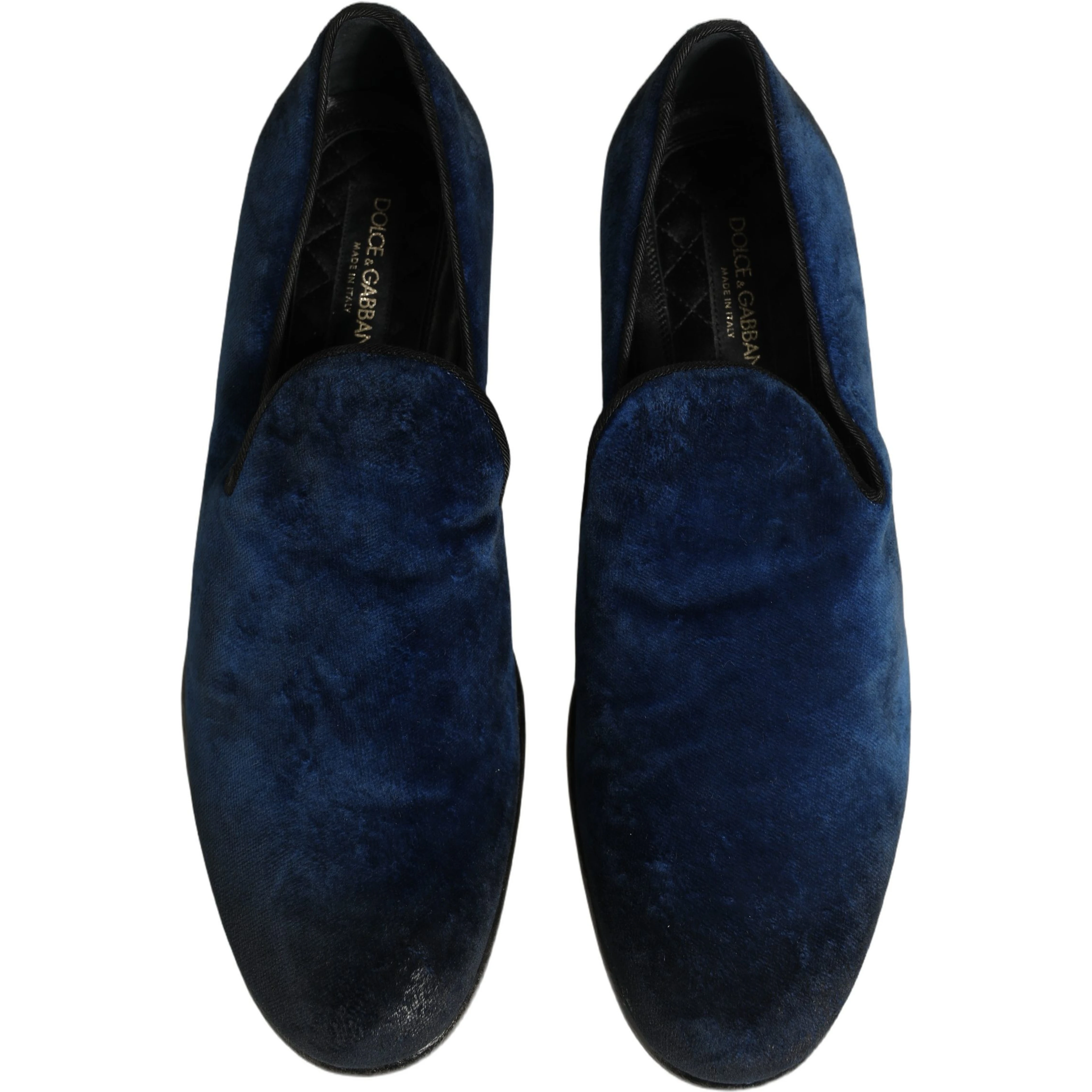 Blue Suede Slip On Men Slippers Loafers Shoes