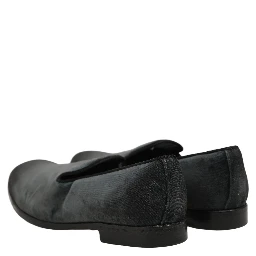 Blue Suede Slip On Men Slippers Loafers Shoes
